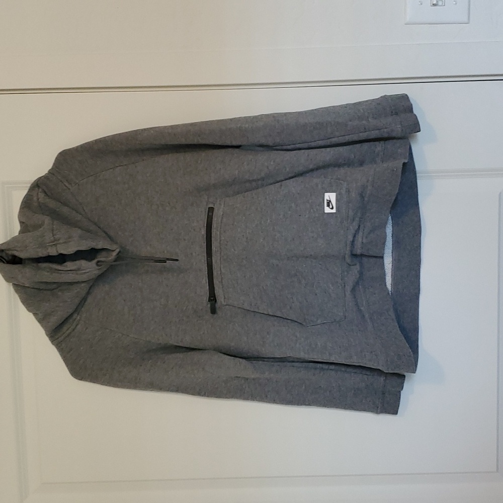 Nike gray sweatshirt with kangaroo pocket and extra zipper pocket XS